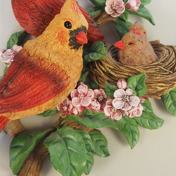 VTG The Bradford Exchange Cozy Cardinals Springtime Wall Decor Sculpture A5517 - Picture 9 of 14